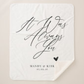 Couverture Sherpa Cadeau de mariage personnalisé pour couple – Anniv (Devant)