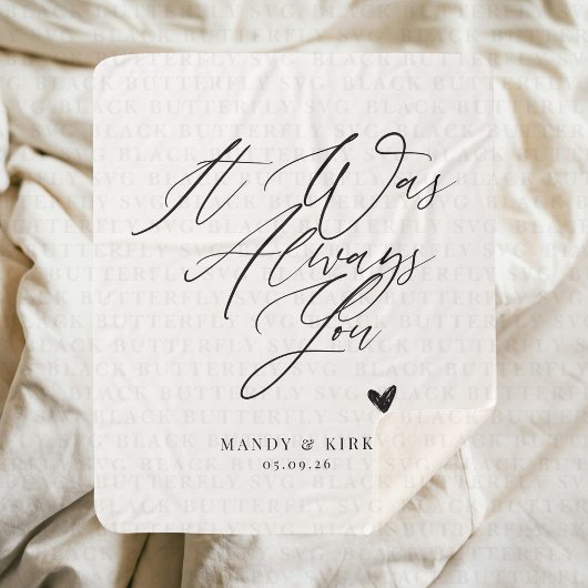 Couverture Sherpa Cadeau de mariage personnalisé pour couple – Anniv
