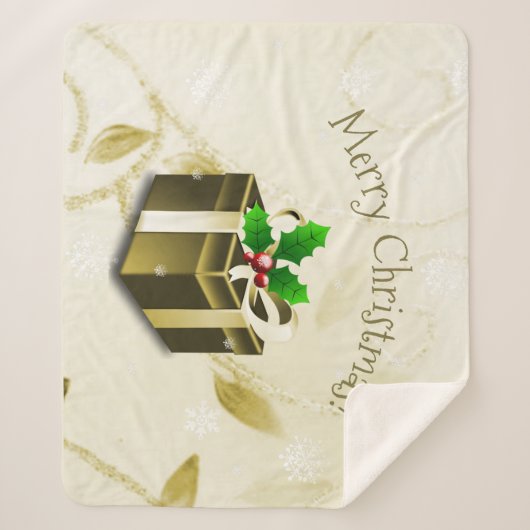 Couverture Sherpa Cadeau de Noël Or Sherpa Blanket (Devant)