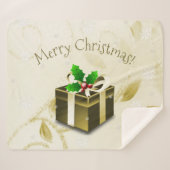 Couverture Sherpa Cadeau de Noël Or Sherpa Blanket (Devant (Horizontal))