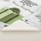 Couverture Sherpa Cadeau de Noël Vert Vacances Sherpa Blanket (3/4)