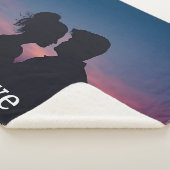 Couverture Sherpa Cadeau de photo de mariage Love Script (3/4)