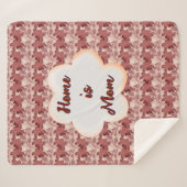 Couverture Sherpa Cadeau floral personnalisé et sur mesure pour la f (Devant (Horizontal))