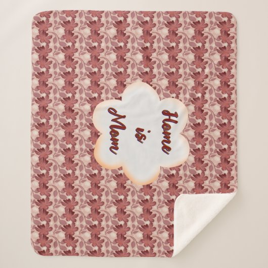 Couverture Sherpa Cadeau floral personnalisé et sur mesure pour la f (Devant)