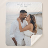 Couverture Sherpa Cadeau mariage Sherpa Blanket Cadeaux Couple Perso (Devant)