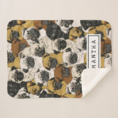 Couverture Sherpa Cadeau mignon pour chien Amoureux des chiens Maman (Devant (Horizontal))