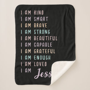 Couverture Sherpa Cadeau motivationnel pour adolescentes Fille Noir 