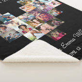 Couverture Sherpa Cadeau photo moderne collage 80e anniversaire typo (3/4)