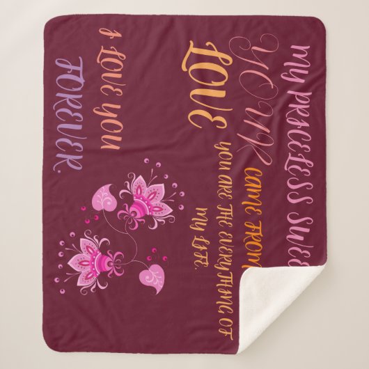 COUVERTURE SHERPA CADEAU POUR LE NOUVEL AN, ANNIVERSAIRE, VALENTINE, (Devant)