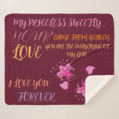 COUVERTURE SHERPA CADEAU POUR LE NOUVEL AN, ANNIVERSAIRE, VALENTINE, (Devant (Horizontal))