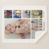 Couverture Sherpa Cadeau unique Votre Collage Photo (Devant (Horizontal))