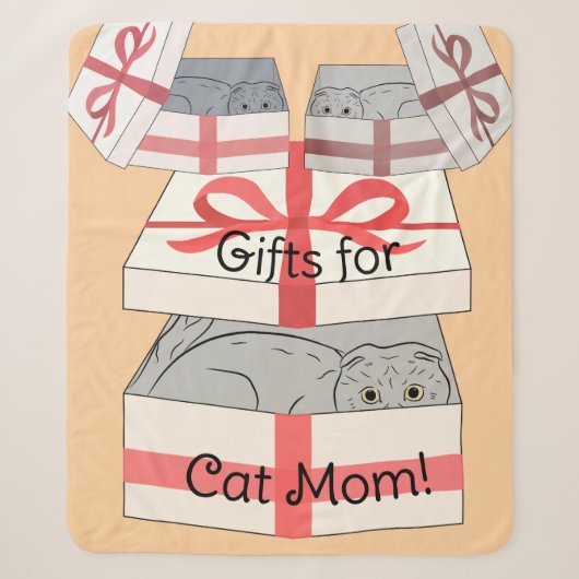 Couverture Sherpa Cadeaux Chat Maman Sherpa Blanket (Devant)