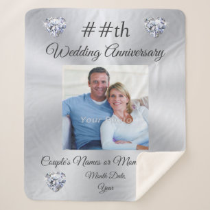Couverture Sherpa Cadeaux d'anniversaire de Mariage, remarquables et