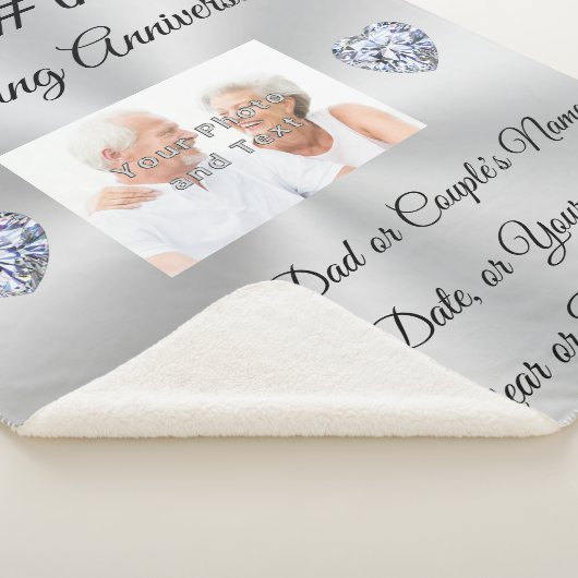 Couverture Sherpa Cadeaux d'anniversaire Mariage personnalisés par a (3/4)