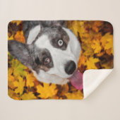 Couverture Sherpa Cadeaux de Chien de Corgi| Chien de Corgi (Devant (Horizontal))