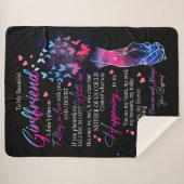 Couverture Sherpa Cadeaux de copine | Lettre à ma petite amie (Devant (Horizontal))