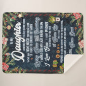 Couverture Sherpa Cadeaux de fille | Lettre À Ma Fille De Papa (Devant (Horizontal))