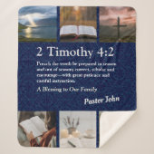 Couverture Sherpa Cadeaux de Noël personnalisés pour les Pasteurs Bl (Devant)