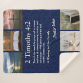 Couverture Sherpa Cadeaux de Noël personnalisés pour les Pasteurs Bl (Devant (Horizontal))