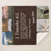 Couverture Sherpa Cadeaux de Noël personnalisés pour les Pasteurs Br (Devant (Horizontal))