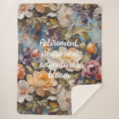 Couverture Sherpa Cadeaux de retraite sur mesure pour la Fleur sauva (Devant)