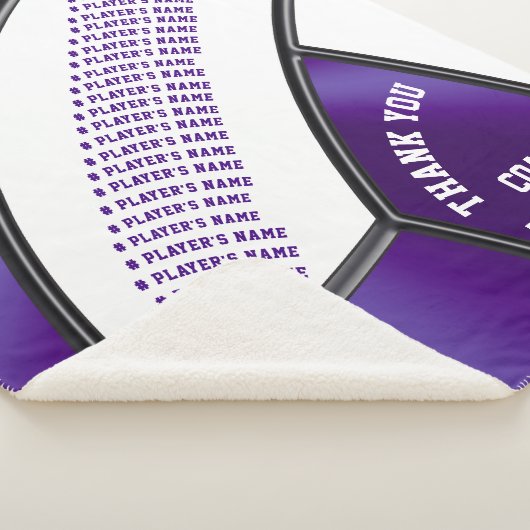 Couverture Sherpa Cadeaux d'entraîneurs de volleyball personnalisés  (3/4)