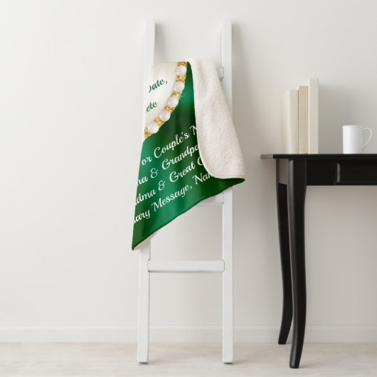 Couverture Sherpa Cadeaux pour l'anniversaire du Mariage d'Emeraude (En situation)