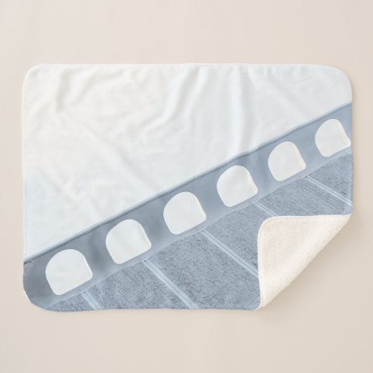 Couverture Sherpa Cadre en métal noir et blanc (Devant (Horizontal))