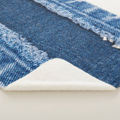 Couverture Sherpa Cadre en tissu à deux tons blanchis (3/4)