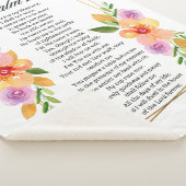 Couverture Sherpa Cadre géométrique floral Psalm 23 (3/4)