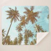 Couverture Sherpa Cadre tropical : Palmiers Abstraits (Devant (Horizontal))