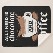 Couverture Sherpa Café au chocolat |Amoureux du chocolat (Devant (Horizontal))