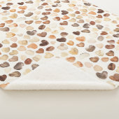 Couverture Sherpa Café Crème Coeur Haricots (3/4)