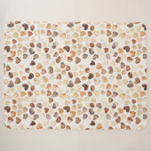 Couverture Sherpa Café Crème Coeur Haricots (Devant (Horizontal))