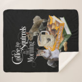 Couverture Sherpa Café et écureuils - Amusant Sherpa de l'écureuil (Devant (Horizontal))