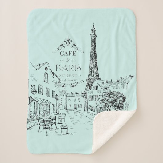 Couverture Sherpa café Paris Sherpa Blanket (Devant)