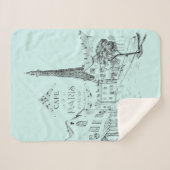 Couverture Sherpa café Paris Sherpa Blanket (Devant (Horizontal))