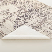 Couverture Sherpa Café Terrasse en soirée, Dessin d'art, Van Gogh (3/4)