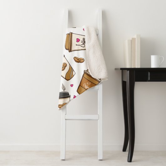 Couverture Sherpa Cafés, Fèves de café, Amateur de café, Coeurs (En situation)