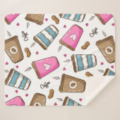 Couverture Sherpa Cafés, Haricots, Coeurs, Amateur De Café (Devant (Horizontal))