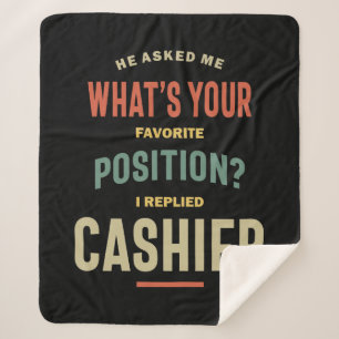 Couverture Sherpa Caissier Titre du travail Cadeau