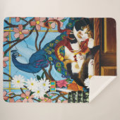 Couverture Sherpa Calico Cat Dragon Rouge (Devant (Horizontal))