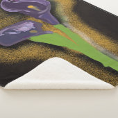 Couverture Sherpa Calla Lily Abstrait en Pointillisme (3/4)