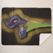 Couverture Sherpa Calla Lily Abstrait en Pointillisme (Devant (Horizontal))