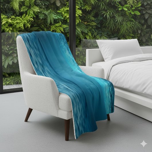 Couverture Sherpa Calm Underwater Blue Ocean Light