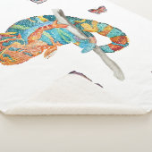 Couverture Sherpa Caméléon aquarelle vibrant (3/4)