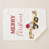 Couverture Sherpa Camion de construction de la canot de Noël (Devant (Horizontal))