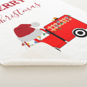 Couverture Sherpa Camion de feu rouge de Noël (3/4)