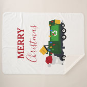 Couverture Sherpa Camion de recyclage de Noël (Devant (Horizontal))