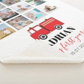 Couverture Sherpa Camion Feu Rouge Bébé Première année Photo Collage (3/4)